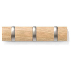 Umbra Garderobenleiste, Kernbuche, Holz, Metall, Kunststoff, Esche, 30.48x6.35x3.175 cm, Grüner Punkt, Garderobe, Garderobenleisten & Garderobenhaken,