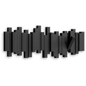 Umbra Garderobenleiste Umbra, Schwarz, Kunststoff, 49x18x3 cm, Aufhängemöglichkeit, Garderobe, Garderobenleisten & Garderobenhaken