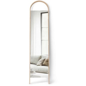 Umbra Standspiegel, Natur, Holz, Glas, Buche, 45x196x5 cm, Spiegel, Standspiegel