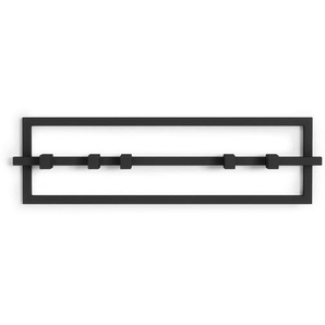 Umbra Wandgarderobe, Schwarz, Metall, 53x15x6 cm, Garderobe, Garderobenleisten & Garderobenhaken