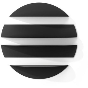 Umbra Wandregal, Schwarz, Metall, 76x76x19 cm, individuell planbar, Küchen, Küchenmöbel, Küchenregale