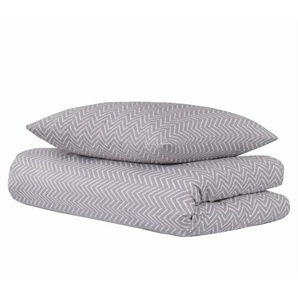 uncover by SCHIESSER Bettwäsche Grebur aus weicher Baumwolle mit einem dezenten Zickzackmuster, Renforcé, 2 teilig, Made in Green
