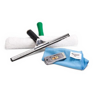 Unger - Window Cleaning Fensterreinigungs-Kit für Haushalt und Büro, 4-Teilig