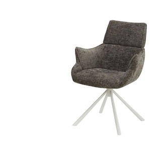 uno Armlehnstuhl drehbar Danae ¦ grau ¦ Maße (cm): B: 59,5 H: 91 T: 65.0