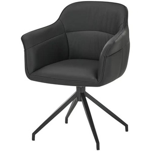 uno Armlehnstuhl Leder Gina ¦ schwarz ¦ Maße (cm): B: 62 H: 84 T: 59.2