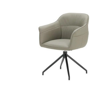 uno Armlehnstuhl Leder Gina ¦ beige ¦ Maße (cm): B: 62 H: 84 T: 59.2