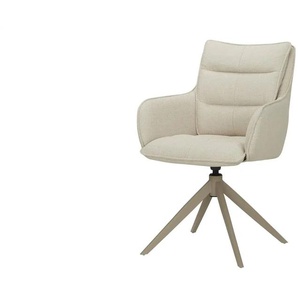uno Armlehnstuhl mit Steppung Vivien ¦ beige ¦ Maße (cm): B: 59 H: 90 T: 67.0