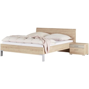 uno Bettanlage 3-teilig 180x200 Holzoptik Rügen 2 ¦ holzfarben ¦ Maße (cm): B: 309 H: 92 T: 216