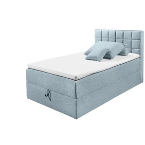 uno Boxbett mit Bettkasten Alaska  ¦ blau ¦ Maße (cm): B: 140 H: 123