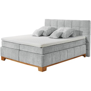 uno Boxspringbett  Bent ¦ grau ¦ Maße (cm): B: 200 H: 121