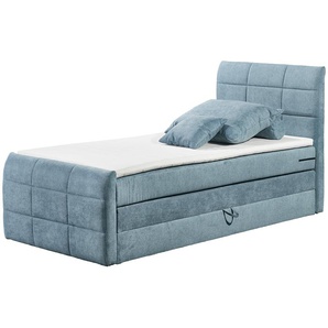 uno Boxspringbett mit Bettkasten Kosmo ¦ blau ¦ Maße (cm): B: 103 H: 113