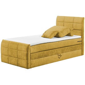 uno Boxspringbett mit Bettkasten Kosmo ¦ gelb ¦ Maße (cm): B: 103 H: 113