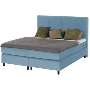 Boxspringbett  Wind ¦ blau ¦ Maße (cm): B: 160 H: 152