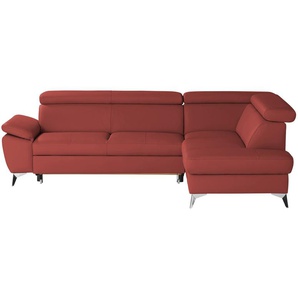 uno Ecksofa  Apollo ¦ rot ¦ Maße (cm): B: 268 H: 81 T: 210.0
