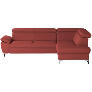 uno Ecksofa  Apollo ¦ rot ¦ Maße (cm): B: 268 H: 81 T: 210.0