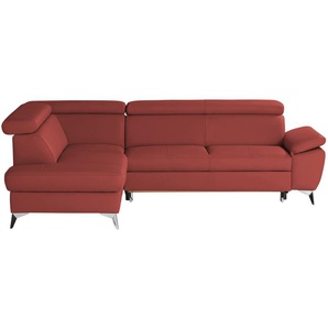 uno Ecksofa  Apollo ¦ rot ¦ Maße (cm): B: 268 H: 81 T: 210.0
