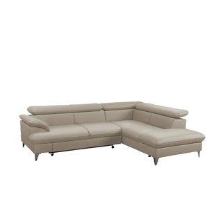 uno Ecksofa aus Kunstleder David ¦ beige ¦ Maße (cm): B: 256 H: 74 T: 208.0