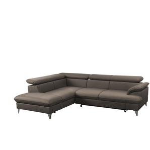 uno Ecksofa aus Kunstleder David ¦ braun ¦ Maße (cm): B: 208 H: 74 T: 256.0