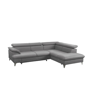 uno Ecksofa aus Kunstleder David ¦ grau ¦ Maße (cm): B: 256 H: 74 T: 208.0