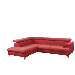 uno Ecksofa aus Kunstleder David ¦ rot ¦ Maße (cm): B: 208 H: 74 T: 256.0