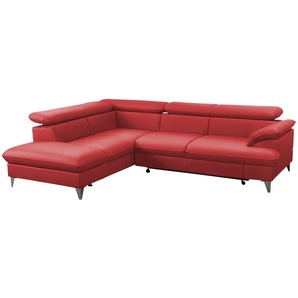 uno Ecksofa aus Kunstleder David ¦ rot ¦ Maße (cm): B: 208 H: 74 T: 256.0