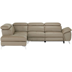 uno Ecksofa mit elektrischer Relaxfunktion Danae ¦ grau ¦ Maße (cm): B: 282 H: 78 T: 223.0