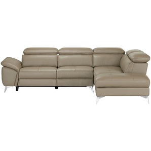 uno Ecksofa mit elektrischer Relaxfunktion Danae ¦ grau ¦ Maße (cm): B: 282 H: 78 T: 223.0