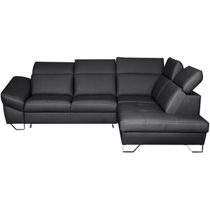 uno Ecksofa  Drum ¦ schwarz ¦ Maße (cm): B: 286 H: 99 T: 230