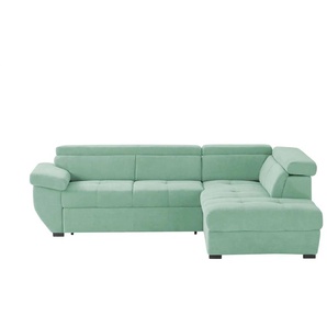 uno Ecksofa  Formula ¦ grün ¦ Maße (cm): B: 262 H: 79 T: 224.0