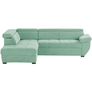 uno Ecksofa  Formula ¦ grün ¦ Maße (cm): B: 262 H: 79 T: 224.0