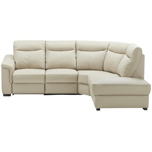 uno Ecksofa Leder und Kunstleder Barcelona ¦ beige ¦ Maße (cm): B: 229 T: 260