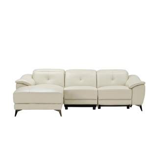 uno Ecksofa mit elektrischer Relaxfunktion Eva ¦ creme ¦ Maße (cm): B: 255 H: 78 T: 171.0