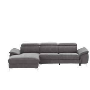 uno Ecksofa mit Relaxfunktion Danae small ¦ grau ¦ Maße (cm): B: 282 H: 78 T: 166.0