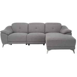 uno Ecksofa mit Relaxfunktion Eva ¦ grau ¦ Maße (cm): B: 255 H: 78 T: 171.0