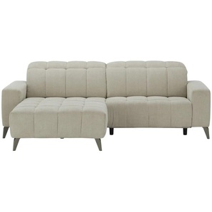 uno Ecksofa mit Relaxfunktion Luzern ¦ beige ¦ Maße (cm): B: 256 H: 84 T: 179.0
