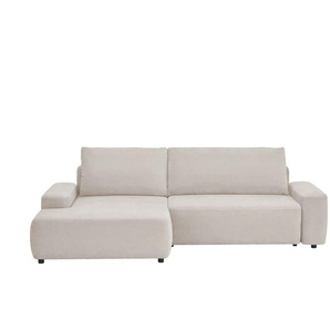 uno Ecksofa mit Schlaffunktion Bouli ¦ beige ¦ Maße (cm): B: 264 H: 105 T: 162.0