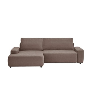 uno Ecksofa mit Schlaffunktion Bouli ¦ braun ¦ Maße (cm): B: 264 H: 105 T: 162.0