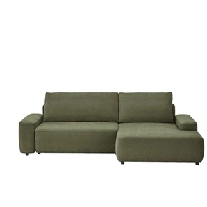 uno Ecksofa mit Schlaffunktion Bouli ¦ grün ¦ Maße (cm): B: 264 H: 105 T: 162.0