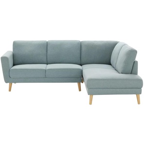uno Ecksofa  Scandi ¦ blau ¦ Maße (cm): B: 217,5 H: 84 T: 201.0