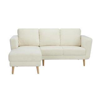 uno Ecksofa Teddystoff Scandi 2235 ¦ creme ¦ Maße (cm): B: 185 H: 87 T: 152.0