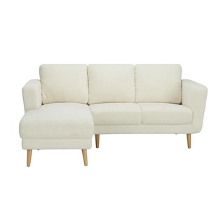 uno Ecksofa Teddystoff Scandi 2235 ¦ creme ¦ Maße (cm): B: 185 H: 87 T: 152