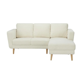 uno Ecksofa Teddystoff Scandi 2235 ¦ creme ¦ Maße (cm): B: 185 H: 87 T: 152.0
