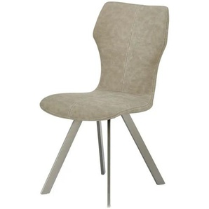 uno Esszimmerstuhl  Denny ¦ beige ¦ Maße (cm): B: 48,5 H: 90 T: 59.0
