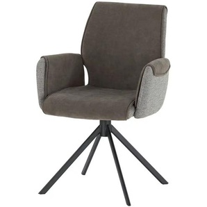 uno Esszimmerstuhl drehbar Diana ¦ grau ¦ Maße (cm): B: 62,5 H: 88,5 T: 63.0