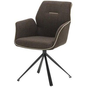 uno Esszimmerstuhl drehbar Gilbert ¦ braun ¦ Maße (cm): B: 60,7 H: 87 T: 63.5