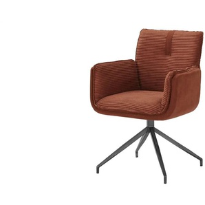 uno Esszimmerstuhl drehbar Gloria ¦ orange ¦ Maße (cm): B: 62,5 H: 85,2 T: 63.5