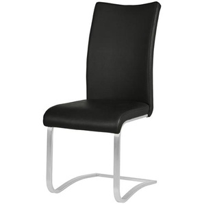 uno Freischwinger  mit Edelstahlgestell Letitia ¦ schwarz ¦ Maße (cm): B: 43 H: 103 T: 52.0