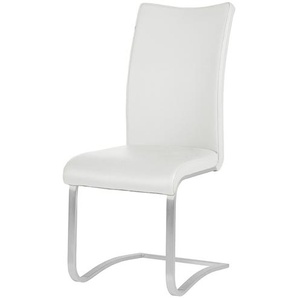 uno Freischwinger  mit Edelstahlgestell Letitia ¦ weiß ¦ Maße (cm): B: 43 H: 103 T: 52.0