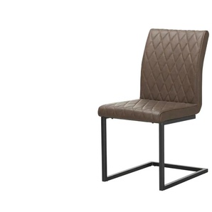 uno Freischwinger mit Diamant-Steppung Leira ¦ braun ¦ Maße (cm): B: 47 H: 91 T: 63.0