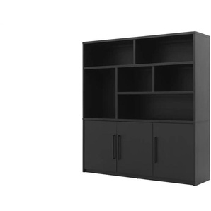 uno Highboard  Broadway ¦ schwarz ¦ Maße (cm): B: 180 H: 187 T: 45.0
